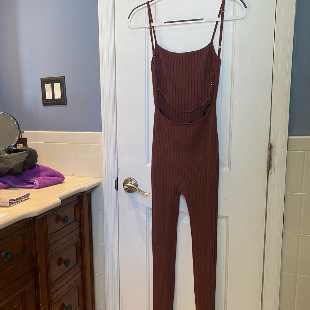 Hera Collection Ribbed Full Length Body Suit - Picture 2 of 4